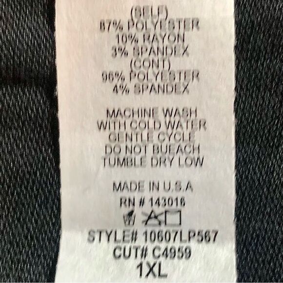 NEW Knit Henley with Plaid Front in Black/Rusty Orange Women’s 1X - Picture 7 of 7